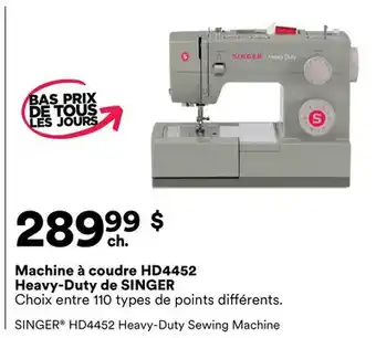 Michaels Machine a coudre HD4452 Heavy-Duty de SINGER offer