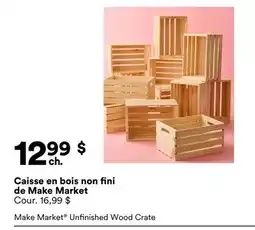 Michaels Caisse en bois non fini de Make Market offer