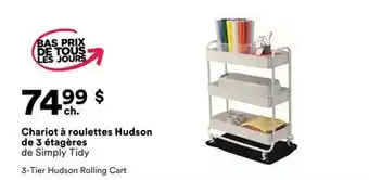 Michaels Chariot à roulettes Hudson de 3 étages de Simply Tidy offer