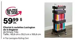 Michaels Chariot à roulettes Lexington de 4 étages de Simply Tidy offer