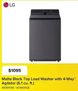 Leon's LG Matte Black Top Load Washer with 4-Way Agitator (6.1 cu. ft.) offer