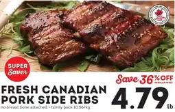 IGA Fresh canadian pork side ribs offer