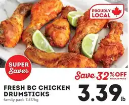 IGA Fresh bc chicken drumsticks offer