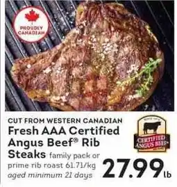 IGA Fresh AAA Certified Angus Beef Rib Steaks offer