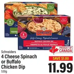 Commisso's Fresh Foods Schneiders 4 Cheese Spinach or Buffalo Chicken Dip offer