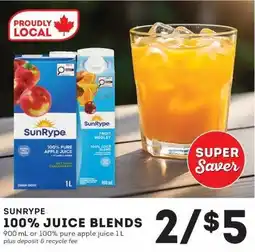 IGA Sunrype 100% Juice Blends offer