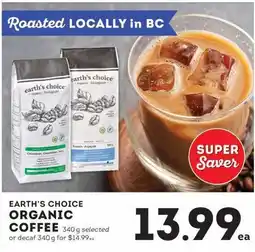 IGA Earth's Choice Organic Coffee offer