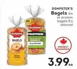 IGA Dempster's Bagels or Protein Bagels offer