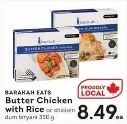 IGA Barakah Eats Butter Chicken with Rice or Chicken Dum Biryani offer