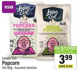 Commisso's Fresh Foods Lesser Evil Popcorn offer