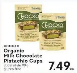 IGA Chocxo Organic Milk Chocolate Pistachio Cups offer