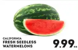 IGA California fresh seedless watermelons offer