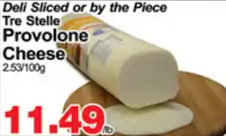 Greco's Fresh Market Deli Sliced or by the Piece Tre Stelle Provolone Cheese offer