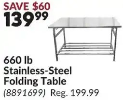 Princess Auto 660 lb Stainless-Steel Folding Table offer