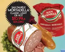 Fiesta Farms SAN DANIELE MORTADELLA CLASSIC, LIGHT OR HOT offer