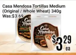 Nations Fresh Foods Casa Mendoza Tortillas Medium (Original / Whole Wheat) offer