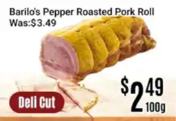 Nations Fresh Foods Barilo's Pepper Roasted Pork Roll offer