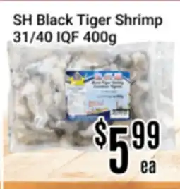 Nations Fresh Foods SH Black Tiger Shrimp 31/40 IQF offer