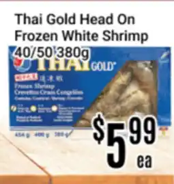 Nations Fresh Foods Thai Gold Head On Frozen White Shrimp offer