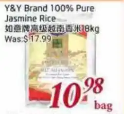 Tone Tai Supermarket Y&Y Brand 100% Pure Jasmine Rice offer