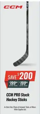 Hockey Life CCM PRO STOCK HOCKEY STICKS offer