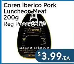 Blue Sky Supermarket Coren Iberico Pork Luncheon Meat offer