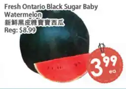 Fresh Palace Supermarket Fresh Ontario Black Sugar Baby Watermelon offer