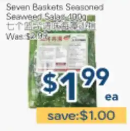 Oceans Fresh Food Market Seven Baskets Seasoned Seaweed Salad offer