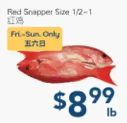 Oceans Fresh Food Market Red Snapper Size 1/2-1 offer