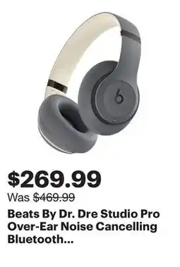 Best Buy Beats By Dr. Dre Studio Pro Over-Ear Noise Cancelling Bluetooth Headphones - Grey - Only at Best Buy offer