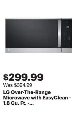 Best Buy LG Over-The-Range Microwave with EasyClean - 1.8 Cu. Ft. - Stainless Steel offer