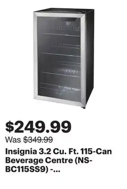 Best Buy Insignia 3.2 Cu. Ft. 115-Can Beverage Centre (NS-BC115SS9) - Stainless Steel - Only at Best Buy offer