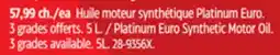 Canadian Tire Platinum Euro Synthetic Motor Oil offer