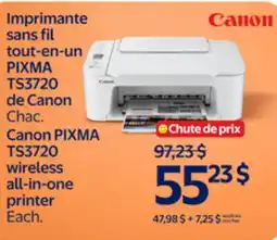 Walmart Canon PIXMA TS3720 wireless all-in-one printer offer