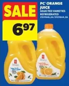 Real Canadian Superstore Pc orange juice offer