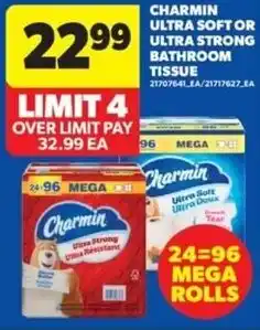 Real Canadian Superstore Charmin ultra soft or ultra strong bathroom tissue offer