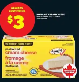 Real Canadian Superstore No name cream cheese offer