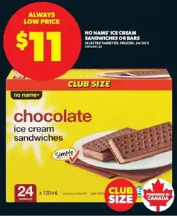 Real Canadian Superstore No name ice cream sandwiches or bars offer
