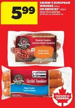 Real Canadian Superstore Grimm's european wieners offer