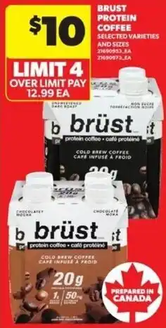 Real Canadian Superstore Brust protein coffee offer
