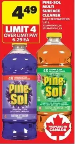 Real Canadian Superstore Pine-sol multi surface cleaner offer