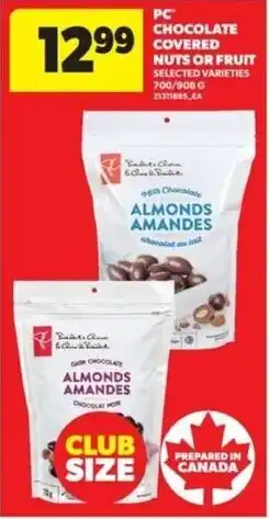 Real Canadian Superstore Pc chocolate covered nuts or fruit offer