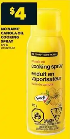 Real Canadian Superstore No name canola oil cooking spray offer