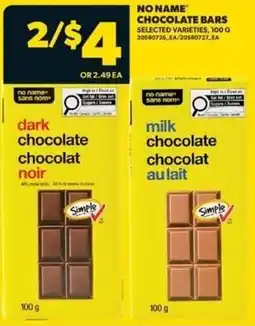 Real Canadian Superstore No name chocolate bars offer