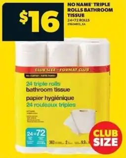 Real Canadian Superstore No name triple rolls bathroom tissue offer