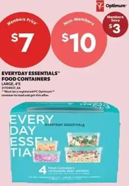 Real Canadian Superstore Everyday essentials food containers offer