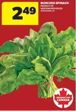 Real Canadian Superstore Bunched spinach offer