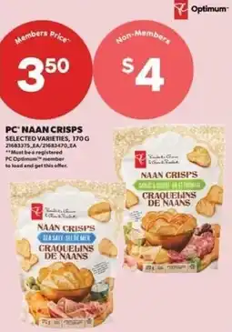 Real Canadian Superstore Pc naan crisps offer