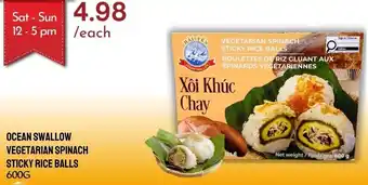 Ocean swallow vegetarian spinach sticky rice balls