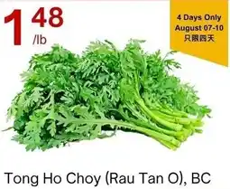 Lucky Supermarket Tong Ho Choy (Rau Tan O), BC offer